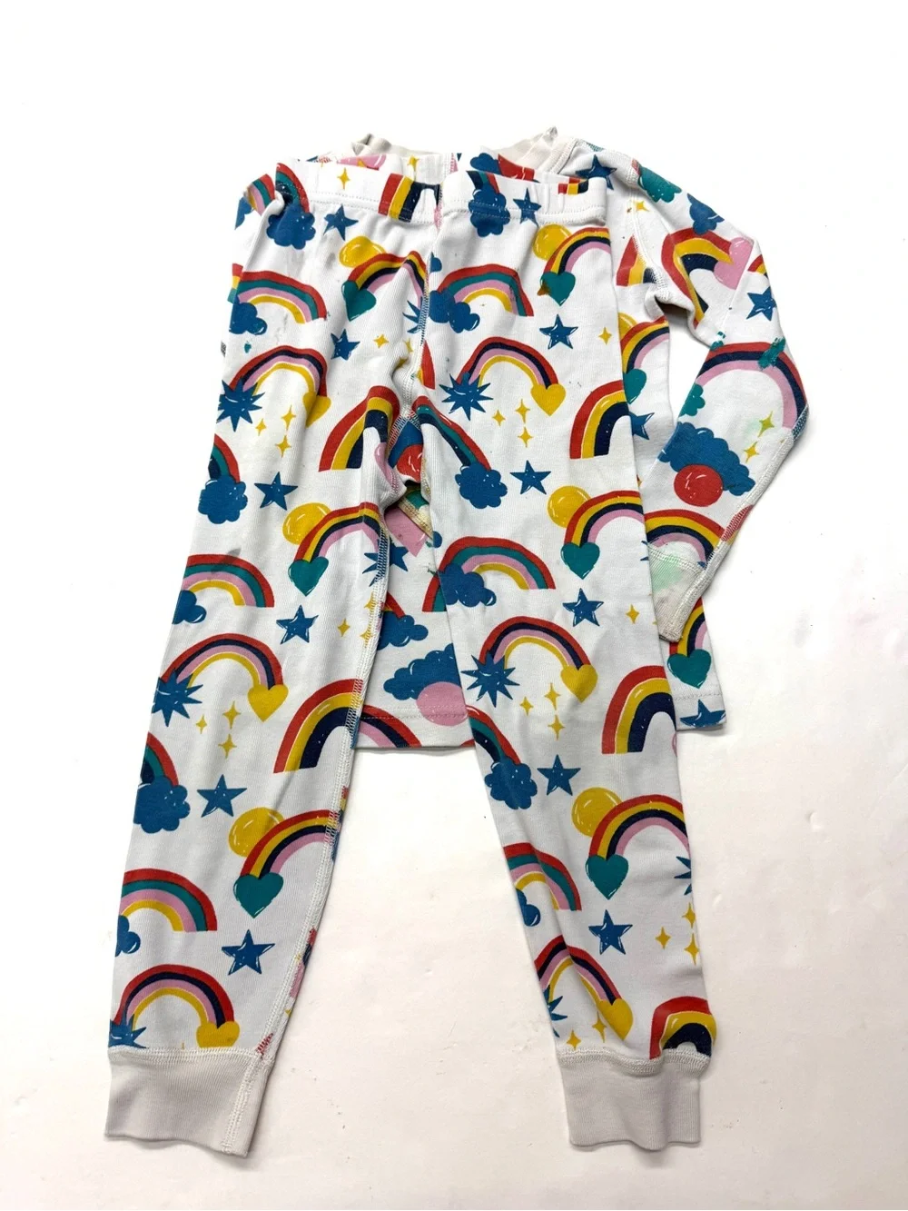 Hanna Andersson Rainbow & Cloud Print Pajama Set PLAY